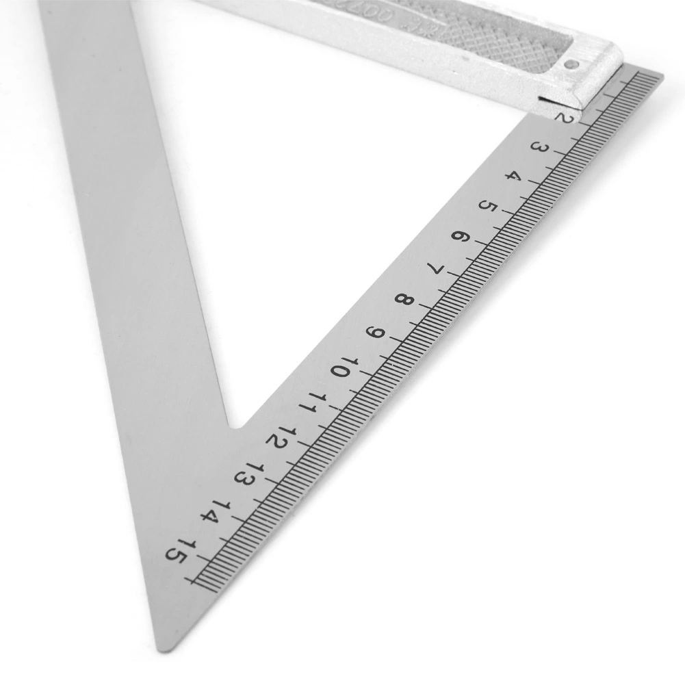15cm / 5.9in Aluminum Alloy 90 Degree Triangle Ruler Horizontal Triangle Angle Meter
