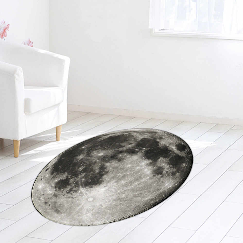 Non-slip Round Mat Sitting Pad Area Rugs Washable Rug Rotary Chair Mat for Bedroom 60cm