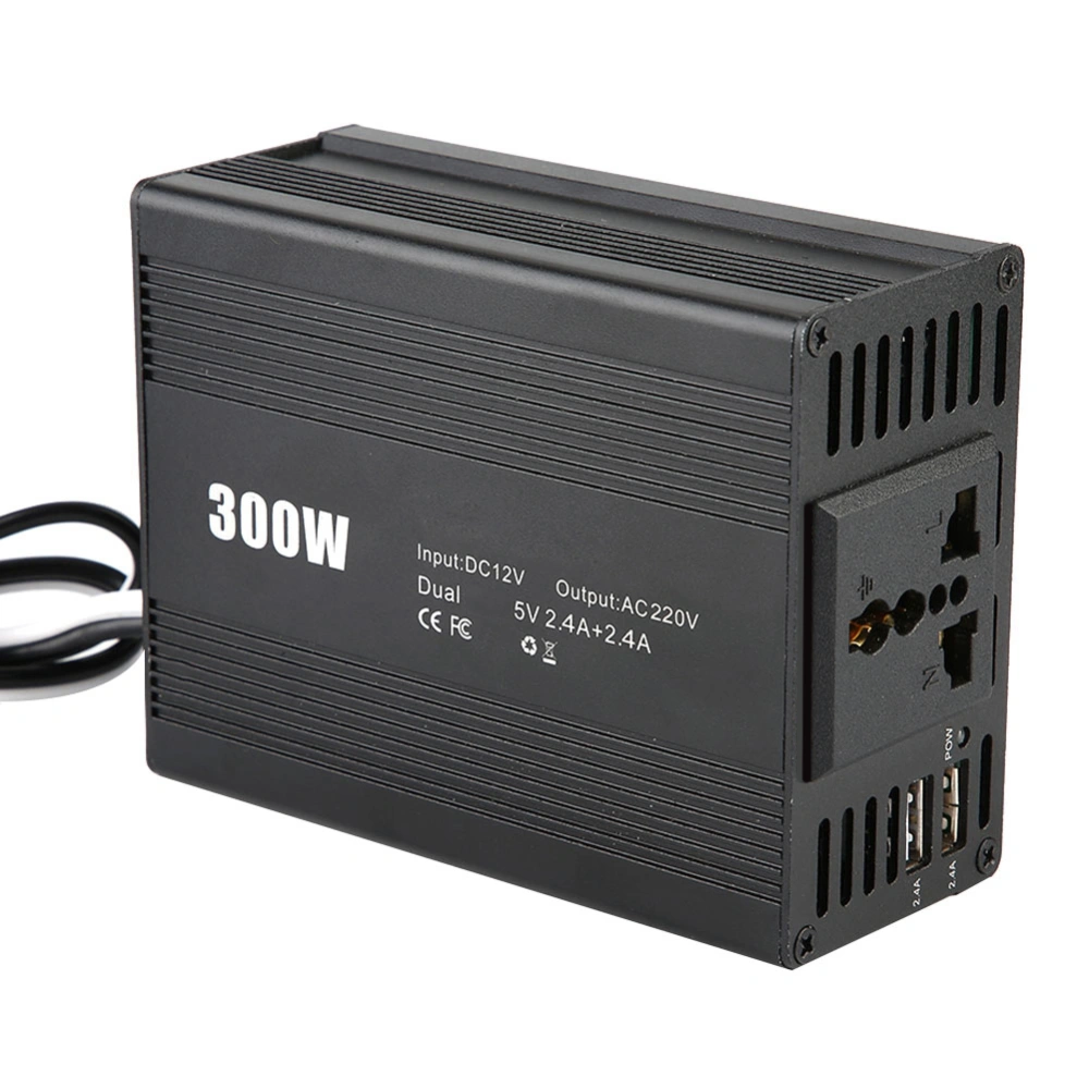 300W Car Power Inverter Converter DC 12V to AC 220V Adapter Dual USB Charging Port