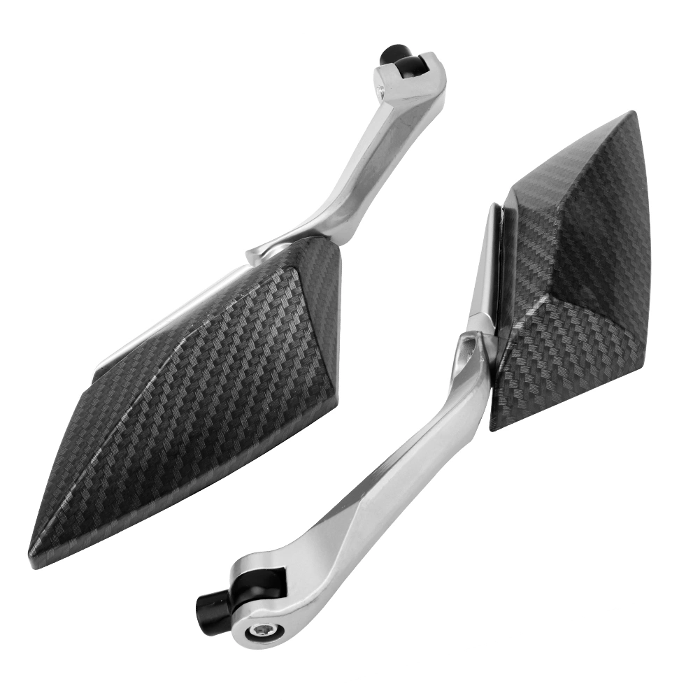 2Pcs Motorcycle Motorbike Modified Rearview Mirror Rear View Side Mirrors Snakeskin