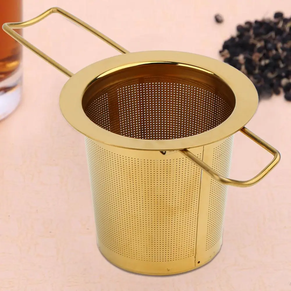 Stainless Steel Metal Cup Strainer Mesh Tea Infuser Loose Leaf Filter