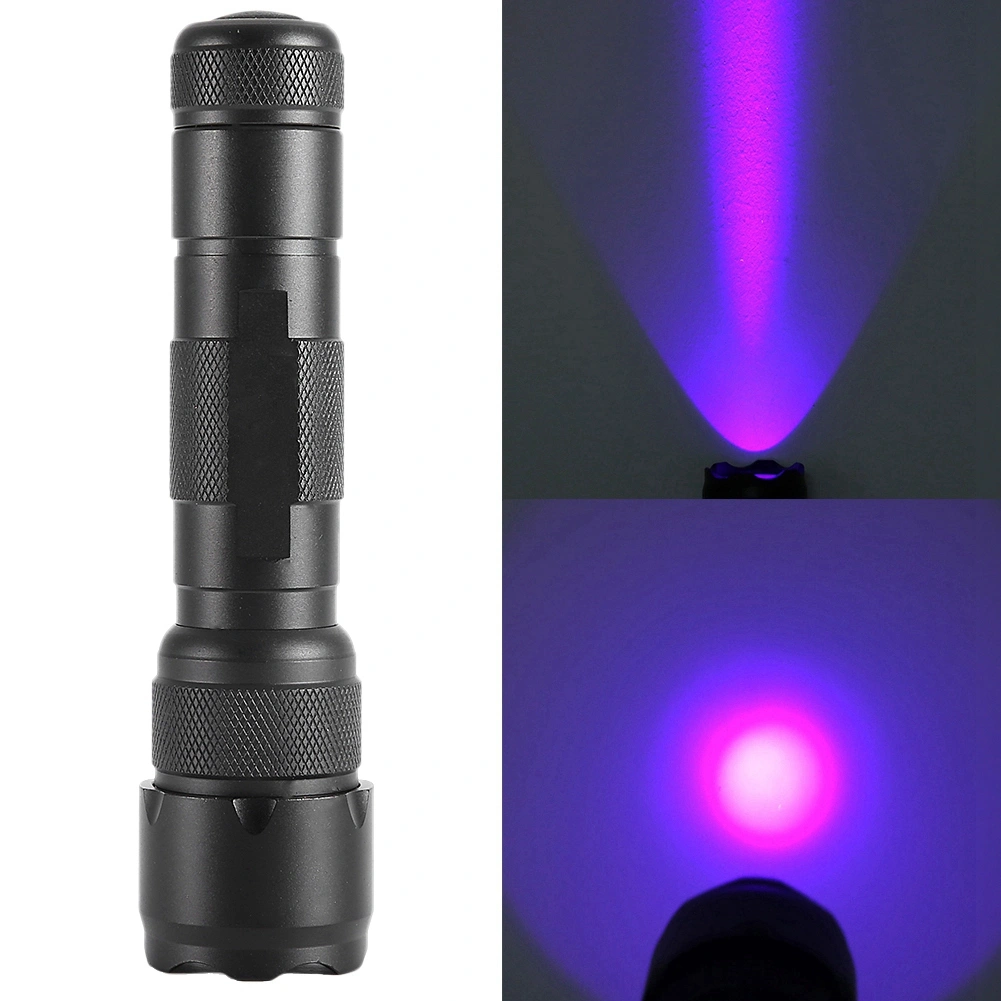 LED UV Ultra Violet Blacklight Flashlight Torch Light Lamp for Fluorescence Detection