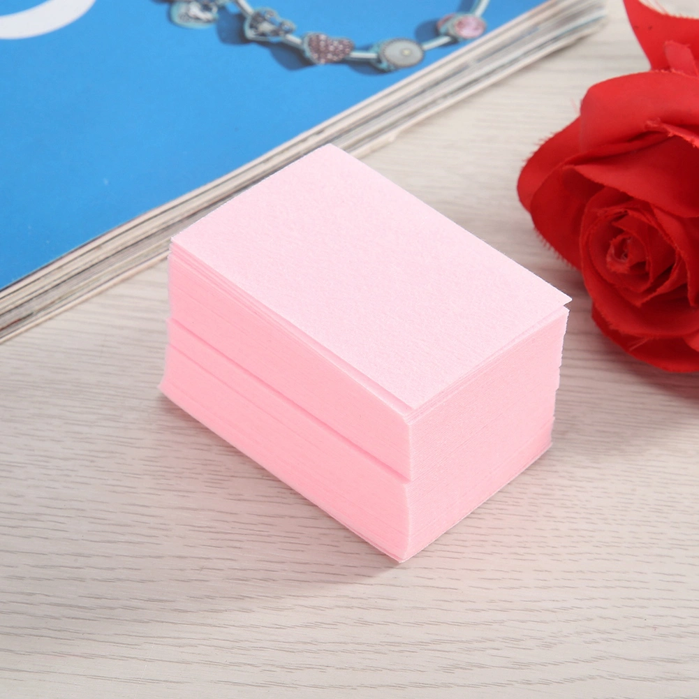 630Pcs Disposable Hard Cotton Pads Nail Polish Remover Wipes Makeup Cleaner Cotton Wipes Pink