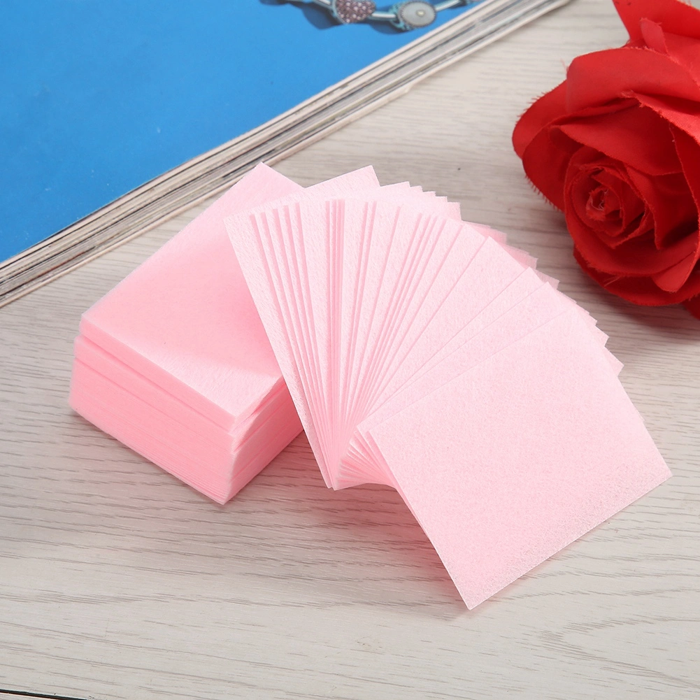 630Pcs Disposable Hard Cotton Pads Nail Polish Remover Wipes Makeup Cleaner Cotton Wipes Pink