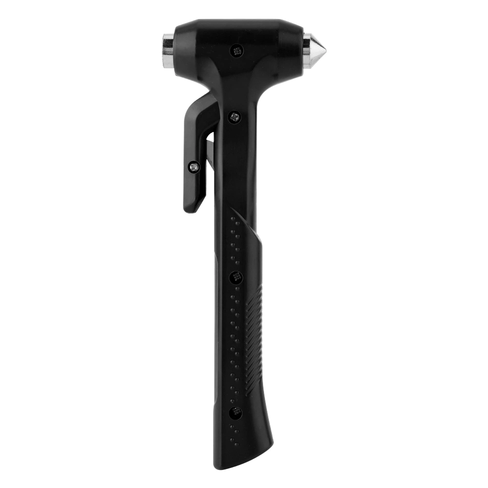 Car Safety Hammer Steel Emergency Escape Tool Seatbelt Cutter Window Breaker (Black Large)