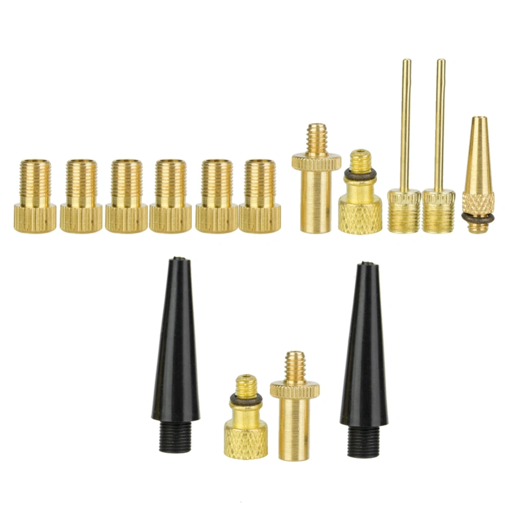 15pcs Bicycle Pump Air Valve Converter Bike Copper Valves Adapters SV AV DV Kit