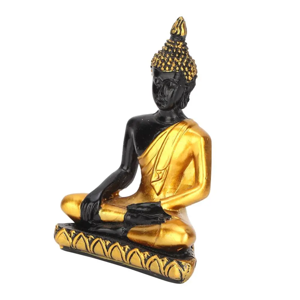 Popular Sand Table Accessories Southeast Asia Buddha Statue Resin Craft Ornament(Gold)