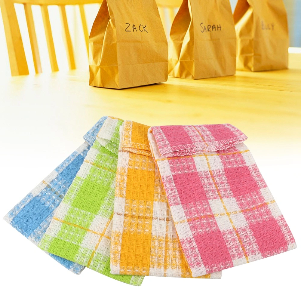 4Pcs Table Napkin Cotton Multi-Color Dishtowel Kitchen Towel Cleaning Cloth Tea Towel