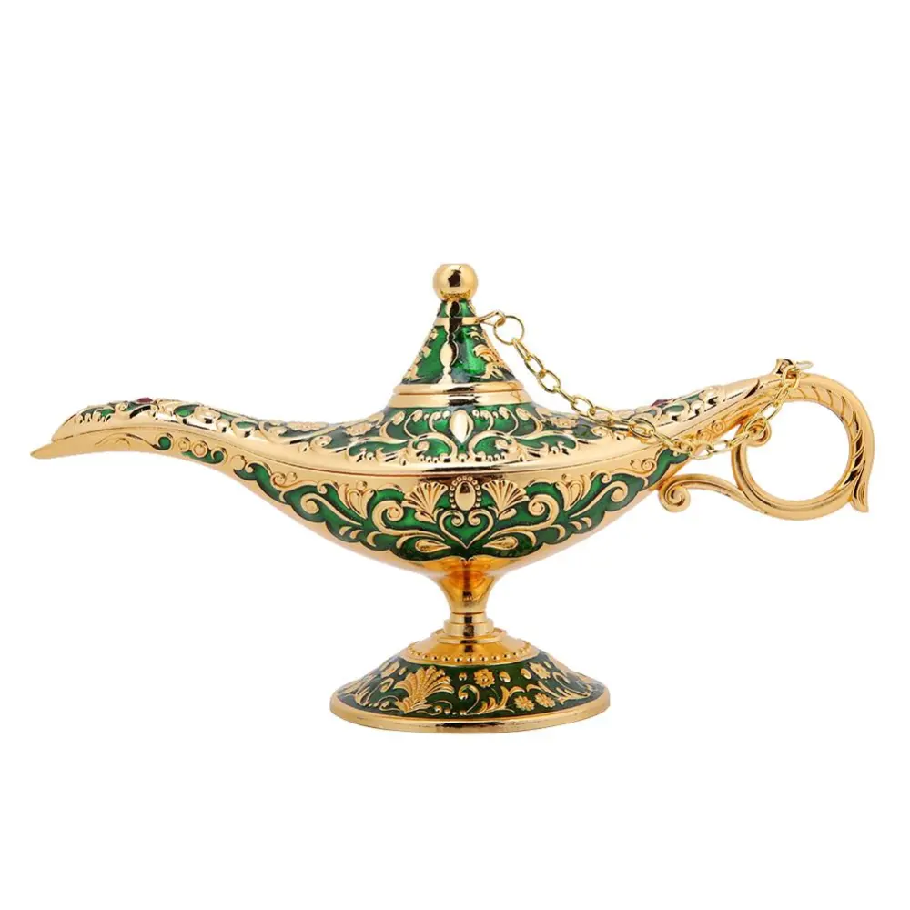 Vintage Magical Legend Aladdin Genie Lamp Wishing Tea Pot for Home Wedding Desktop Decoration