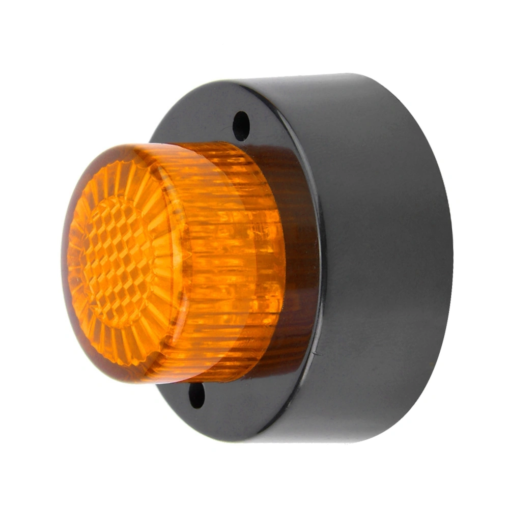 24V Mini Round Side Marker Light Signal Indicator Clearance Lamp for Trailer Truck(Yellow)