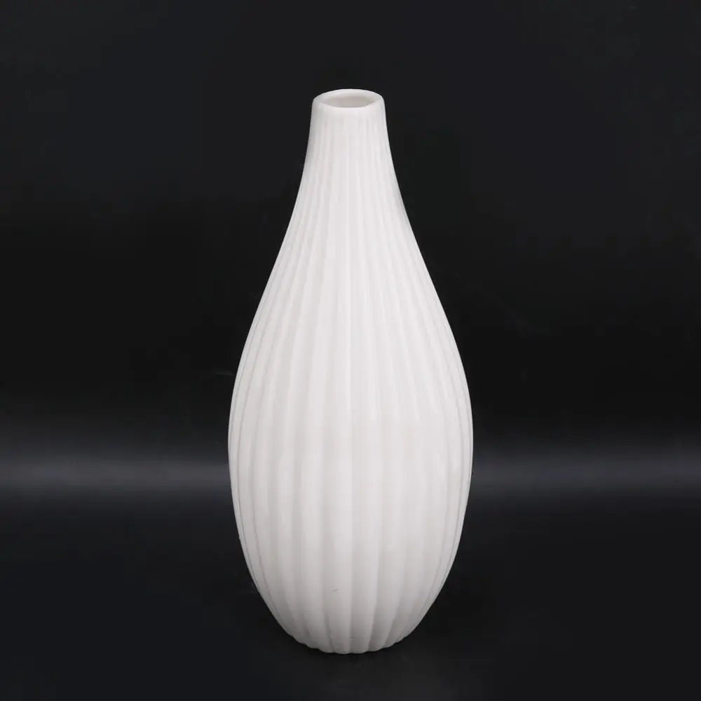 Simple Modern Ceramic Vase Home Room Table Desktop Decoration Ornaments (Large White)