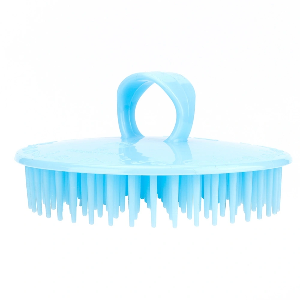 Handheld Silicone Scalp Shampoo Massage Brush Washing Comb Head Meridian Massage Comb Blue