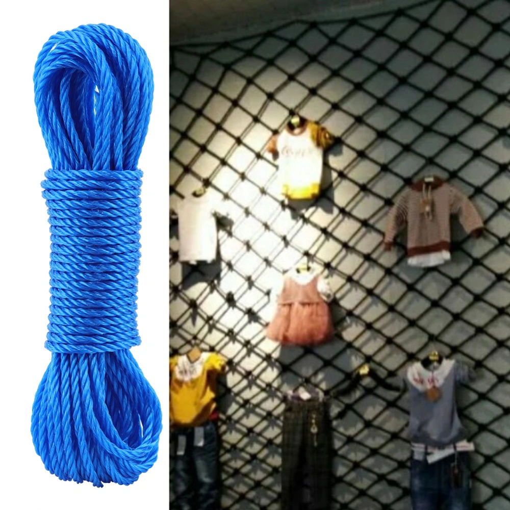 10m Gardening Garden Rope Nylon Rope Climbing Rope Traction Rope Tying Rope（Blue）