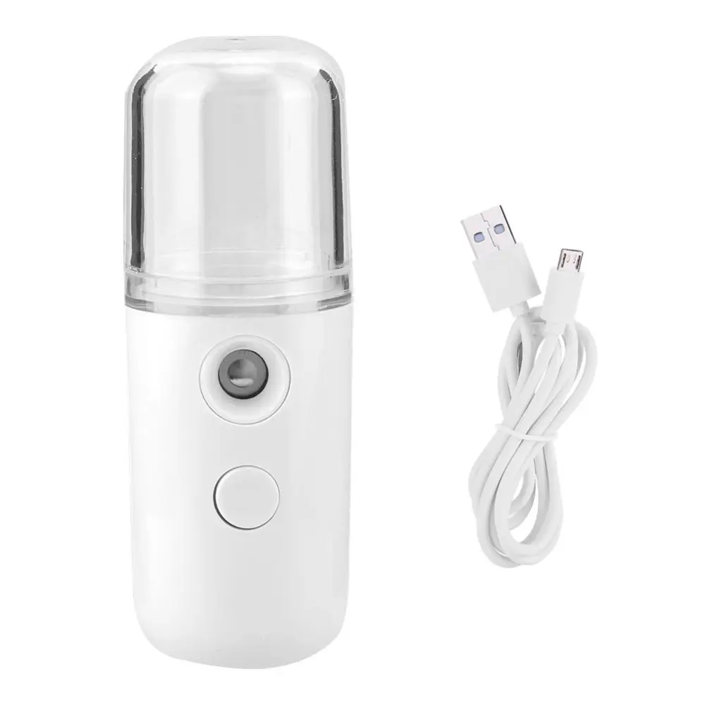 Portable Nano Face Sprayer Humidifier Mist Atomization Moisturizing USB Charging (White)