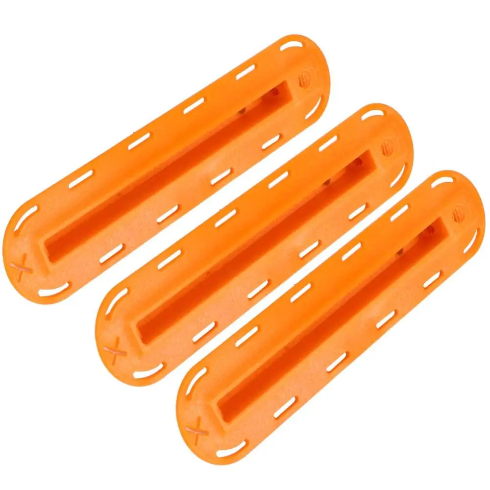 3PCS Future Universal Longboard Surfboard Single Center Tail Fin Box Plug Holder Orange