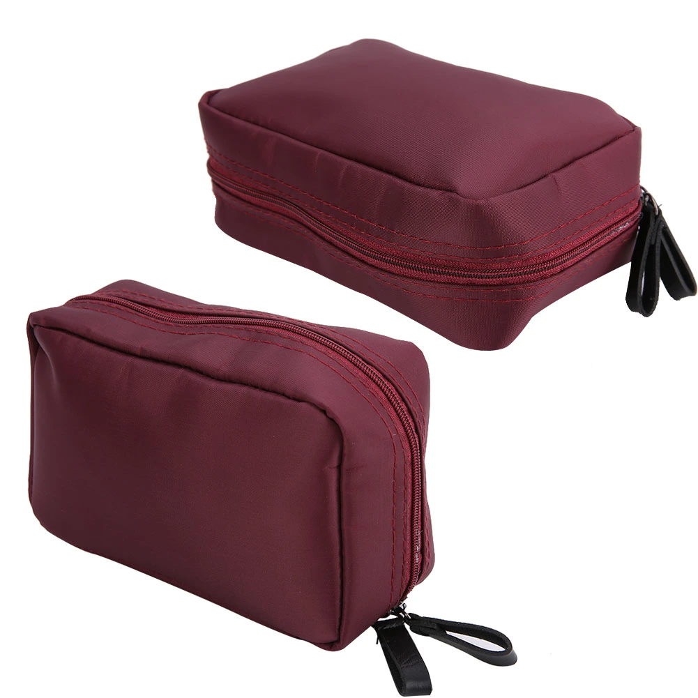 Portable Waterproof Beauty Makeup Bag Cosmetic Holder Pouch Storage Handbag (Red)