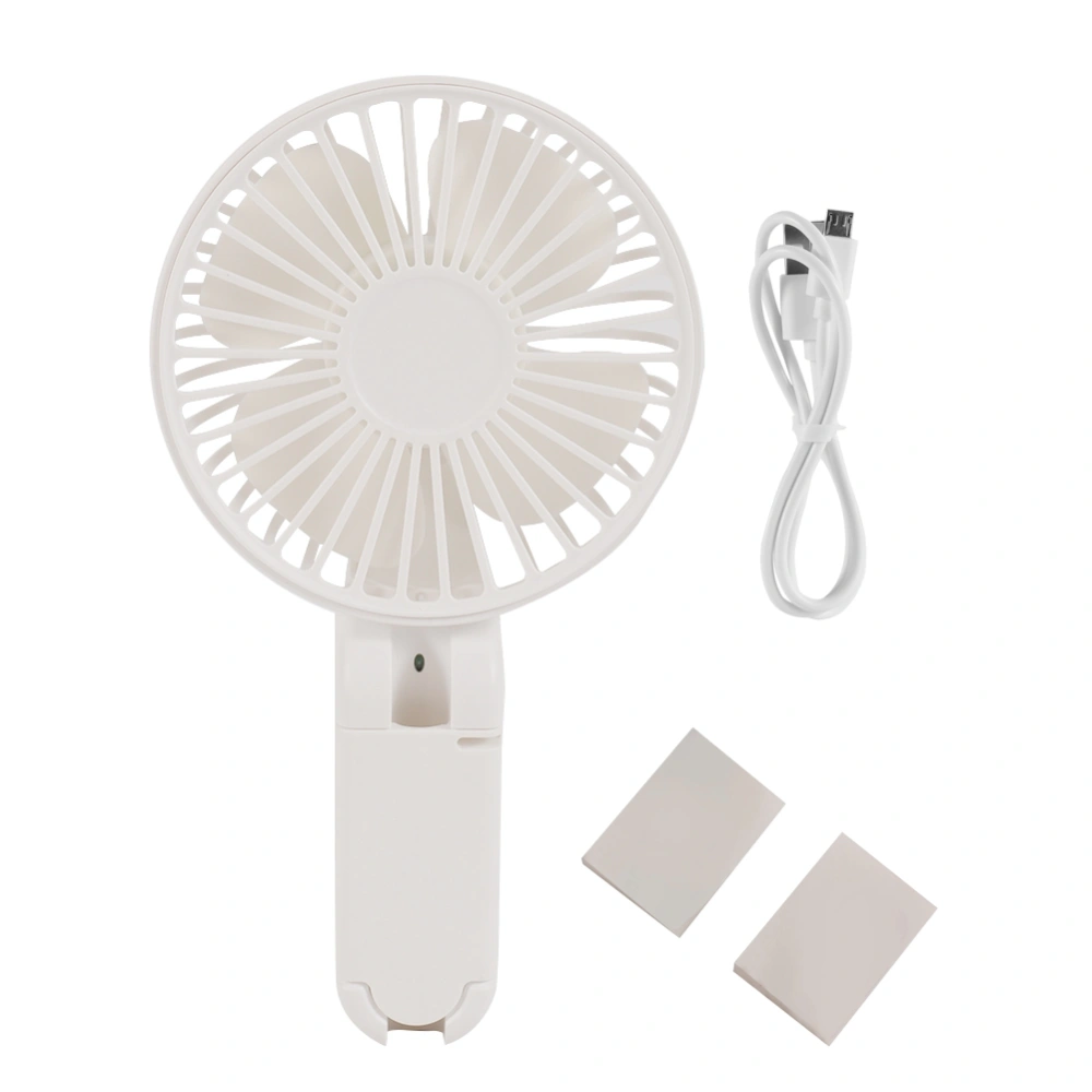 USB Charging Portable Handheld Mini Electric Fan Summer Desk Table Cooling Fans(White)