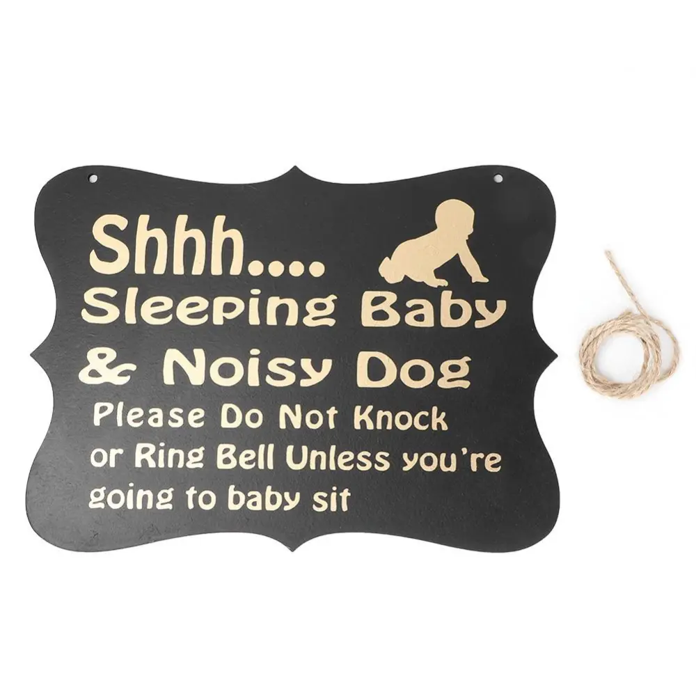 Wooden Sleeping Baby Door Hanging Do Not Disturb Baby Room Door Sign House Sign