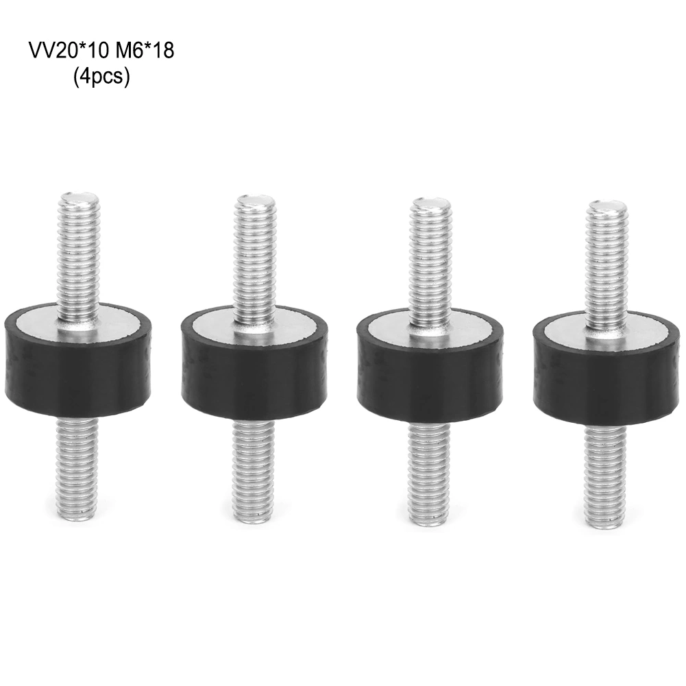 4pcs M6 Rubber Mounts Male Anti Vibration Silentblock Car Boat Bobbins (VV20*10 M6*18)