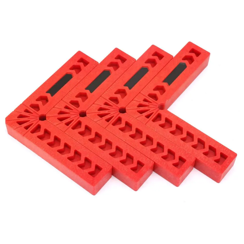 4Pcs Plastic L Type 90 Degree Right Angle Ruler Woodworking Tool Auxiliary Locator(4in)