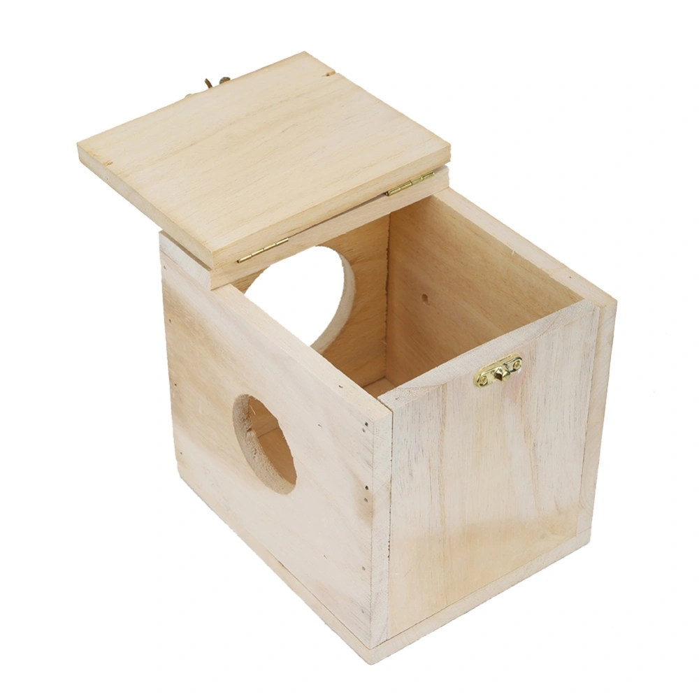 Wooden Pet House DIY Small Animal Hamster Chinchilla Clamshell Shelter Home