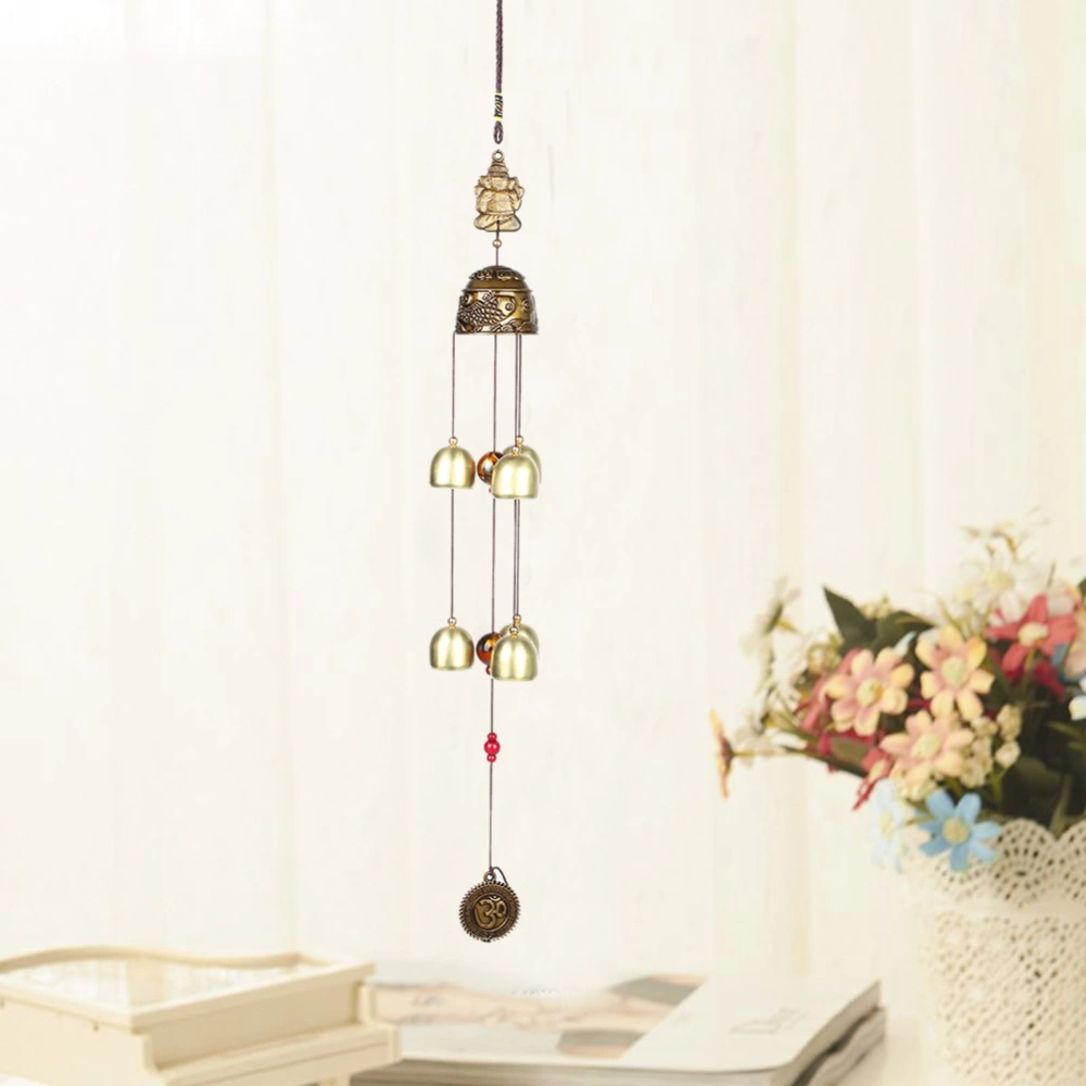 Hanging Ornament Good Luck Feng Shui Color Bells Wind Chimes China Home Decor(Leaves)