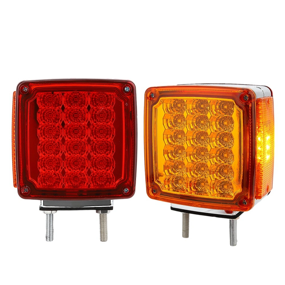 2pcs 39 LED Truck Double-sided Stud Mount Pedestal Turn Signal Stop Light