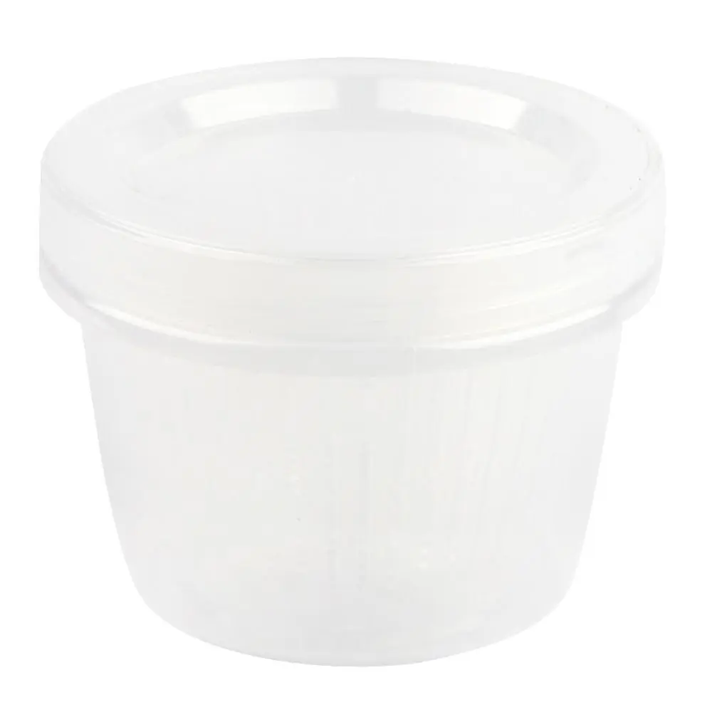 Round Drain Sealed Storage Box Transparent Food Containers Refrigerator Kitchen Organizer