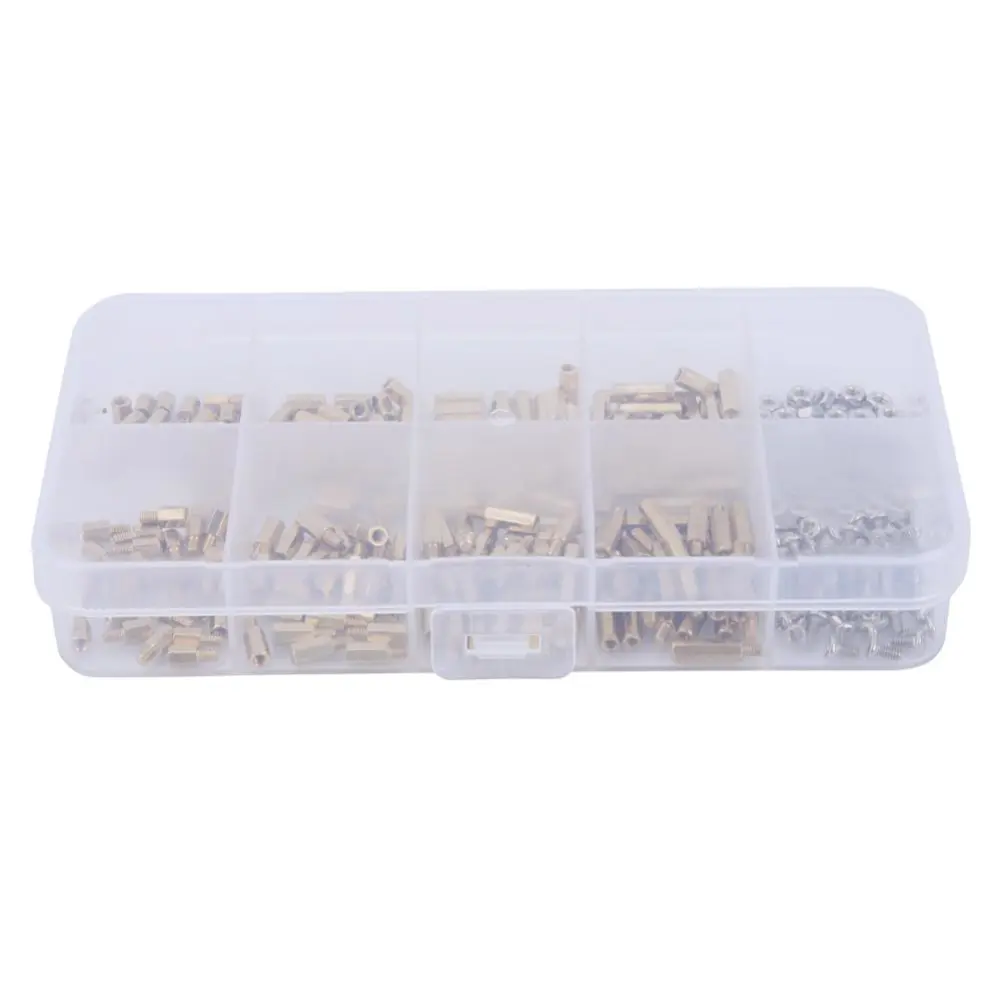 300Pcs Single/Double Hex Copper Column Standoff Screw Nut Fasteners Accessories