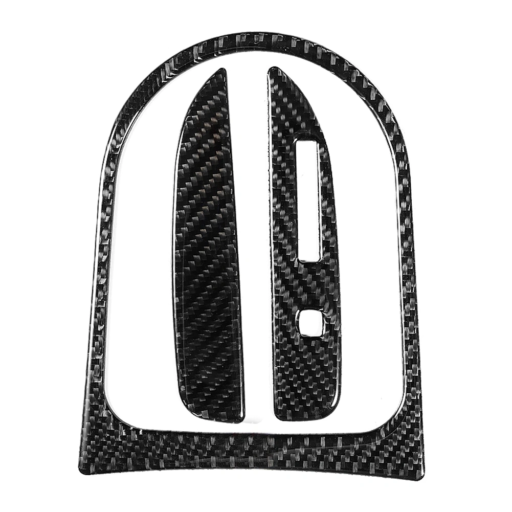 Carbon Fiber Car Manual Gear Shift Panel Trim Cover Frame for Ford Mustang 2015-2017