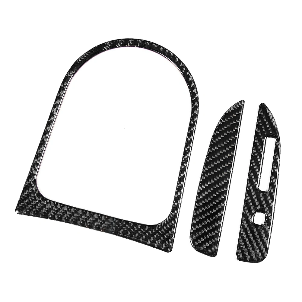 Carbon Fiber Car Manual Gear Shift Panel Trim Cover Frame for Ford Mustang 2015-2017