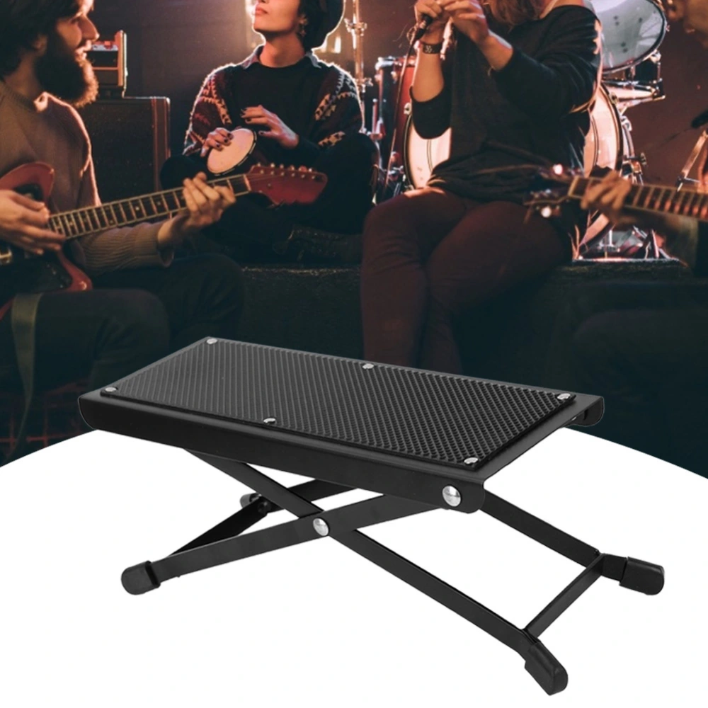 Metal Acoustic??Guitar Footstool Solid Handicraft Anti-skid Folding Footrest Pedal for Guitar Pl