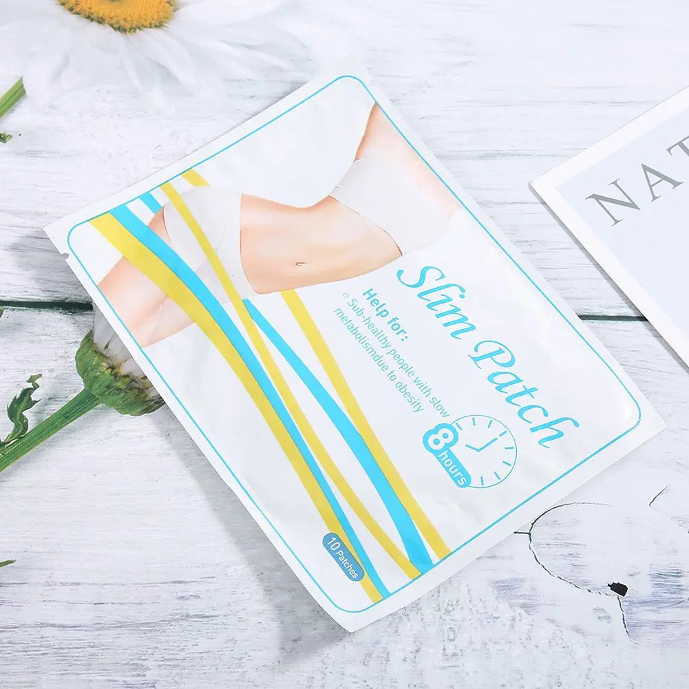 10pcs / Box Slimming Patch Fast Belly Abdomen Thinner Fat Weight Loss Self-heating Sticker