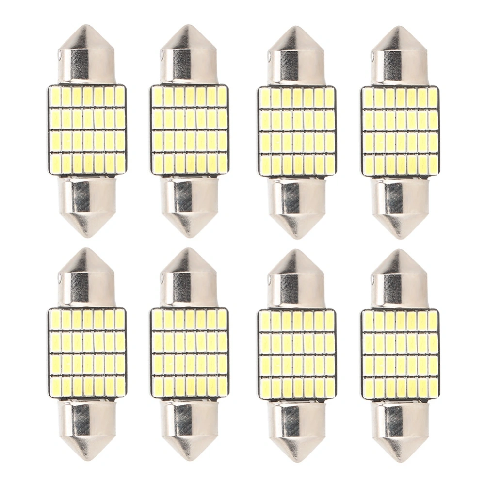 8pcs Festoon-3014 31mm 28SMD Super Bright LED Dome Lights License Plate Roof Map Lamp Bulbs