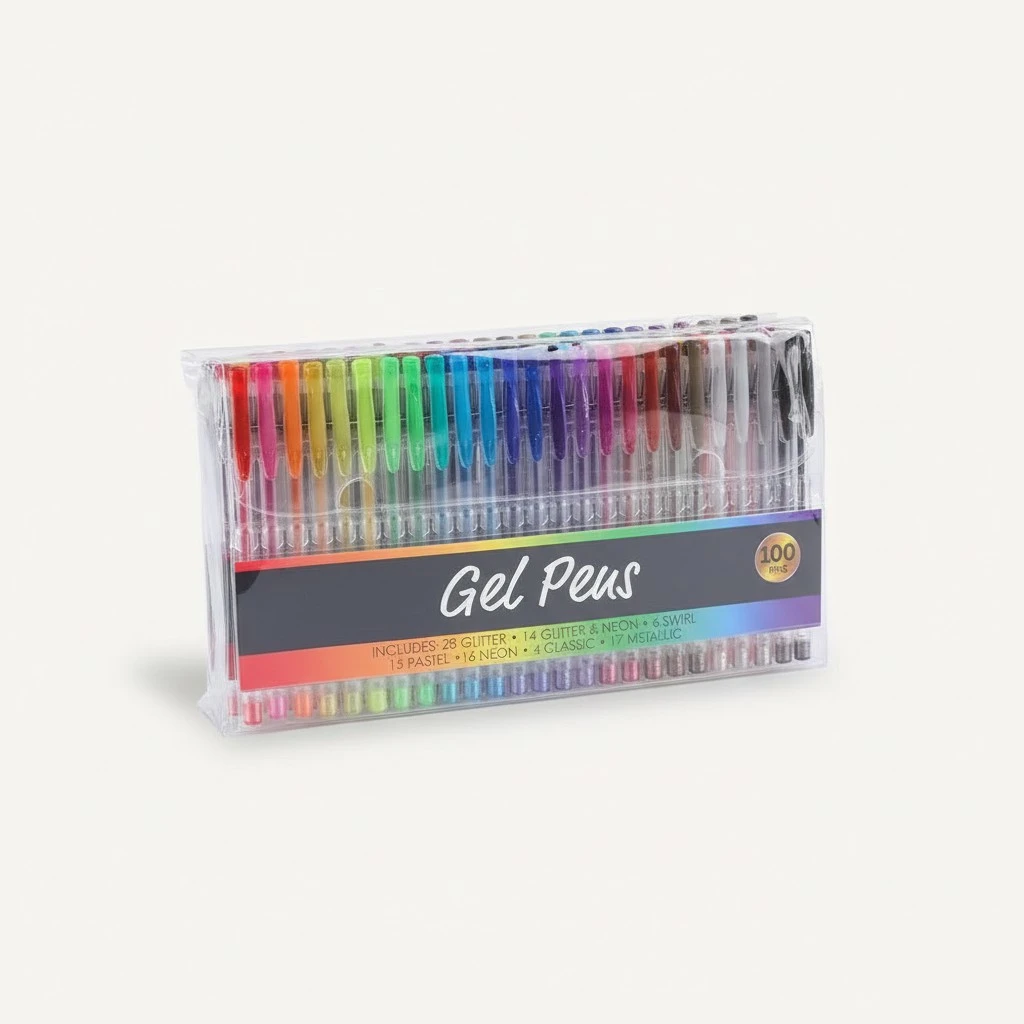 100PCS Watercolor Pen Art Painting Drawing Soft Colorful Gel Pen Marking Writing