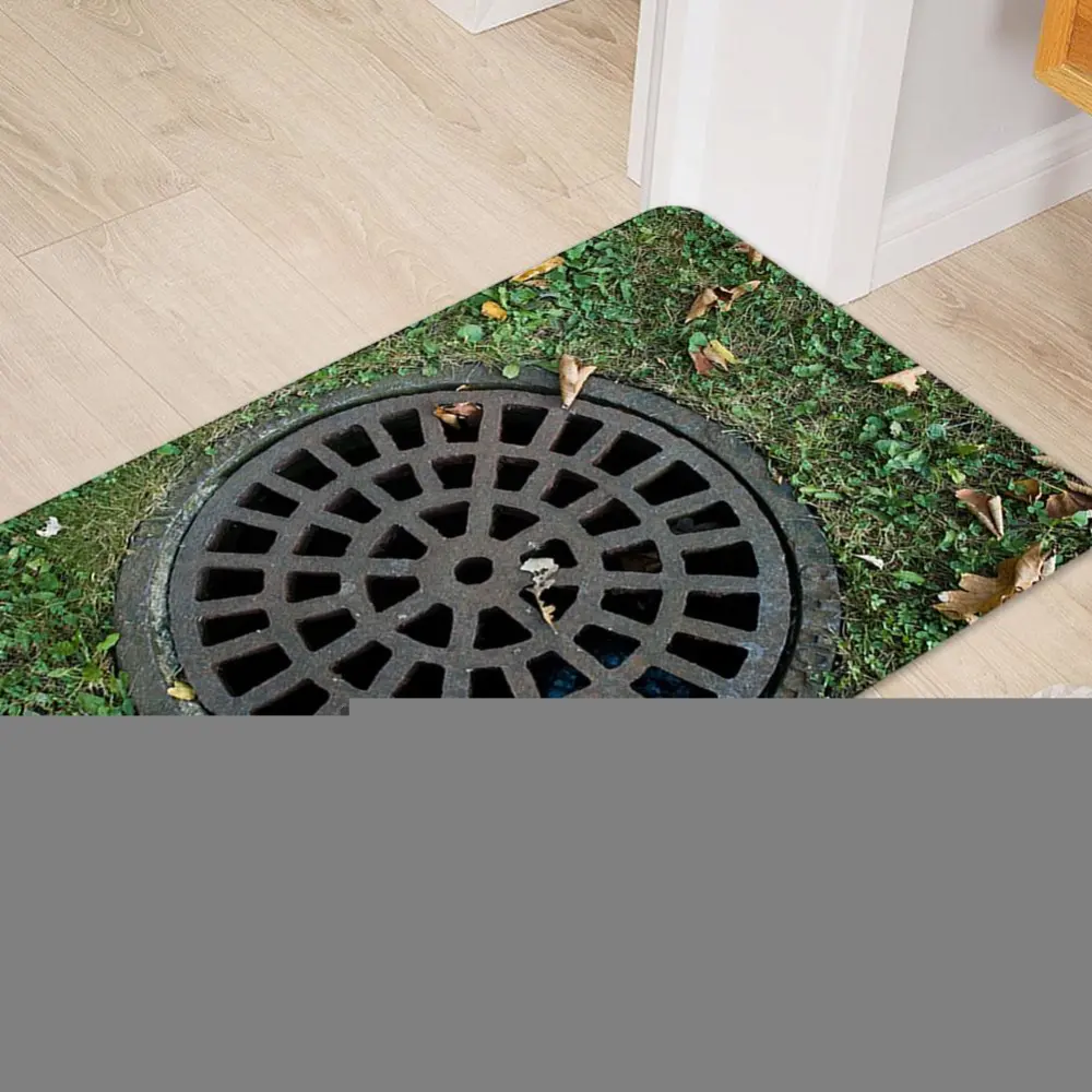 3D Printing Sewer Floor Mat Non-Slip Door Mat Kitchen Bathroom Bedroom Carpet 40*60cm