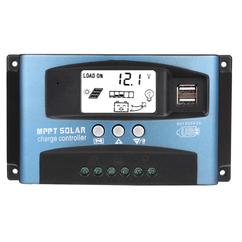 MPPT 50A Solar Charge Controller Dual USB LCD Display 12V 24V(50A)