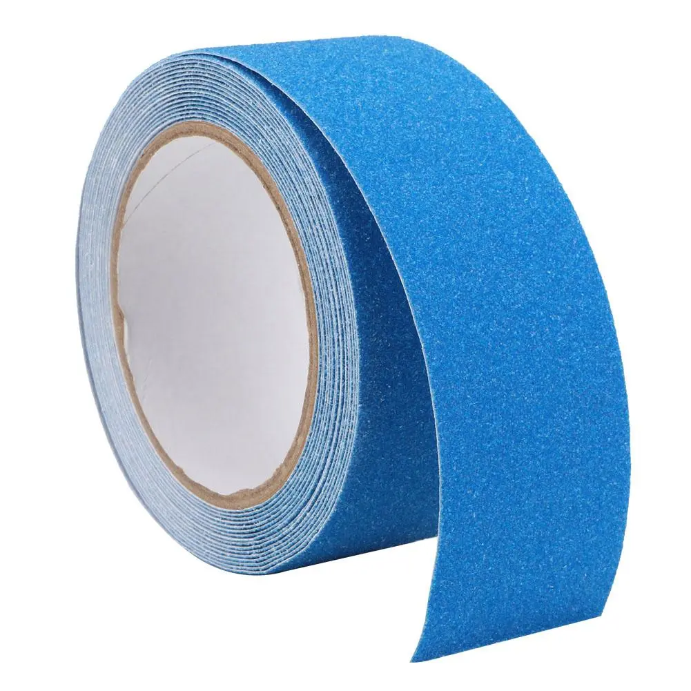 Quartz Sand Non-slip Tape Floor Stair Step Anti Slip Safety PVC Tape Adhesive 5m (Blue)