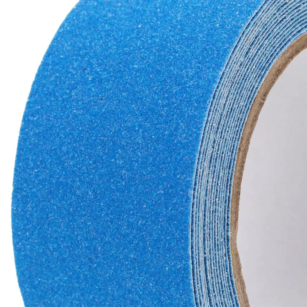 Quartz Sand Non-slip Tape Floor Stair Step Anti Slip Safety PVC Tape Adhesive 5m (Blue)