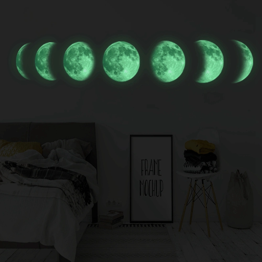 3D Moon Star Glow In the Dark Luminous Fluorescent Home Room Wall Decal Sticker