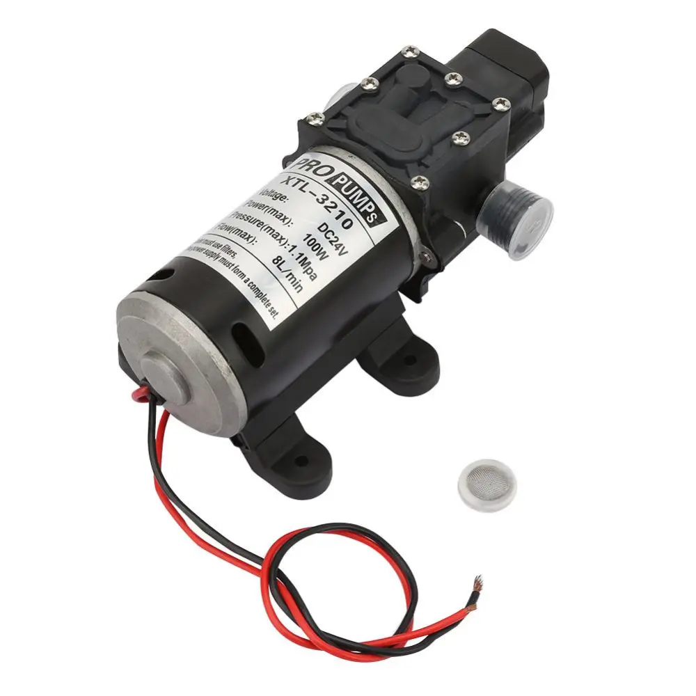 Electric Diaphragm Self Priming High Pressure Water Pump With Pressure Switch 24V 100W