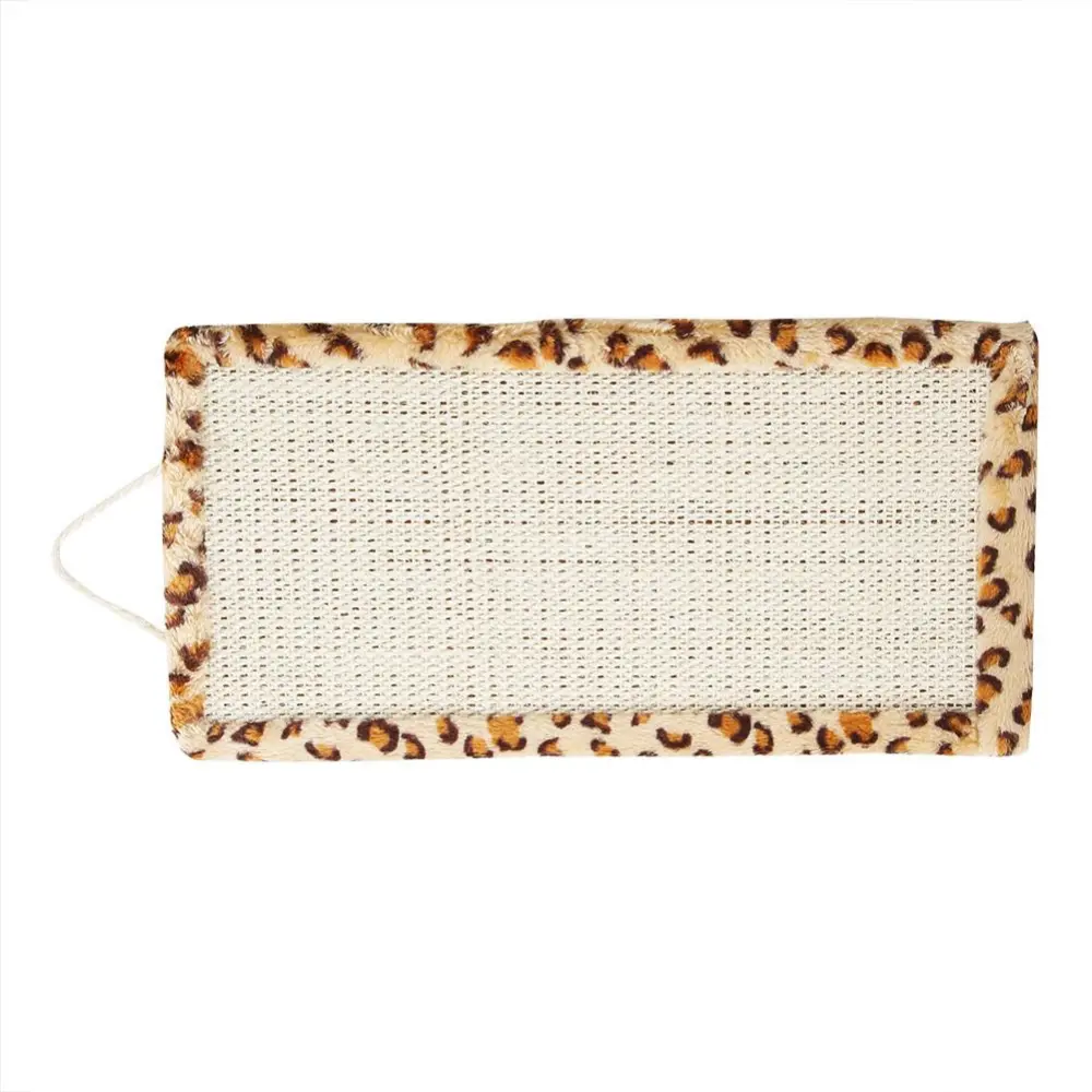 Sisal Hanging Cat Kitten Scratch Pad Catnip Scratching Claw Board Pet Toy Leopard Print