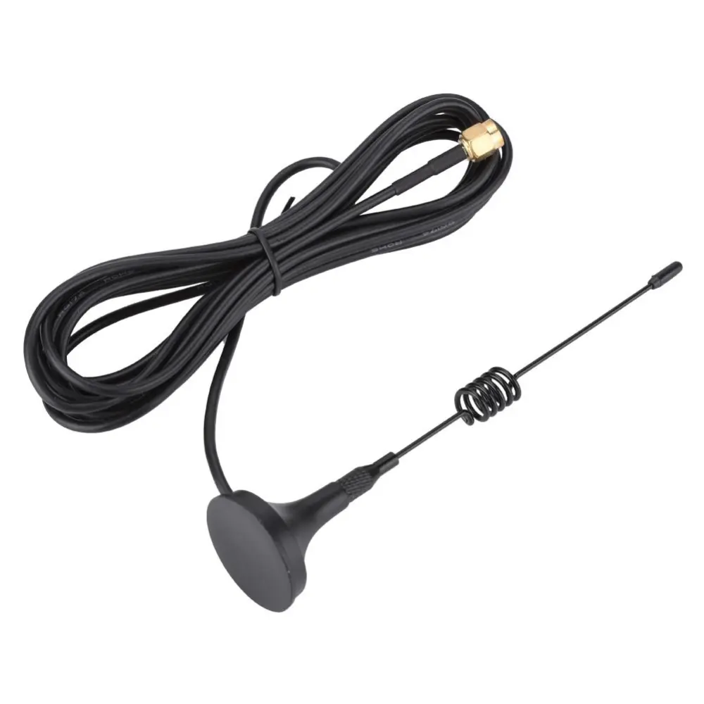 Suction Antenna 433Mhz RP SMA Plug Male Straight with Magnetic Base for Ham Radio