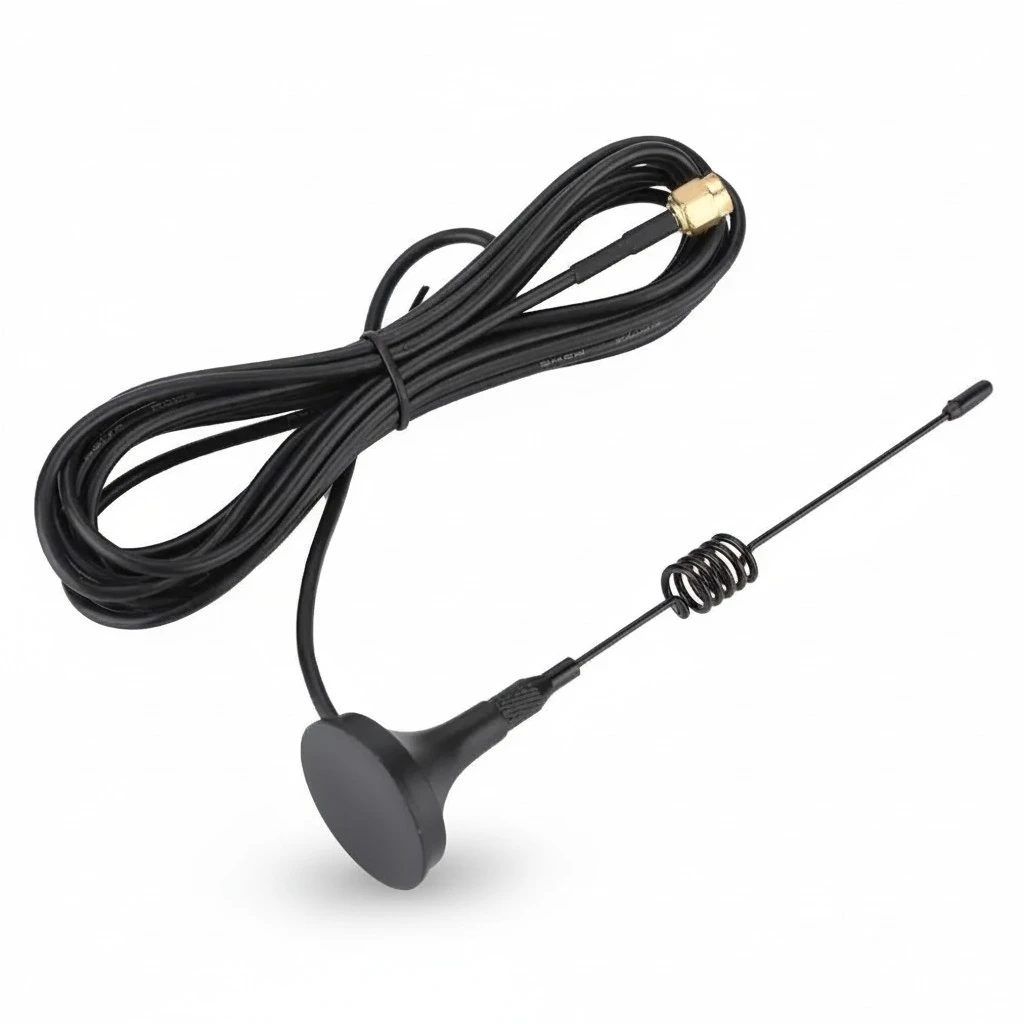 Suction Antenna 433Mhz RP SMA Plug Male Straight with Magnetic Base for Ham Radio