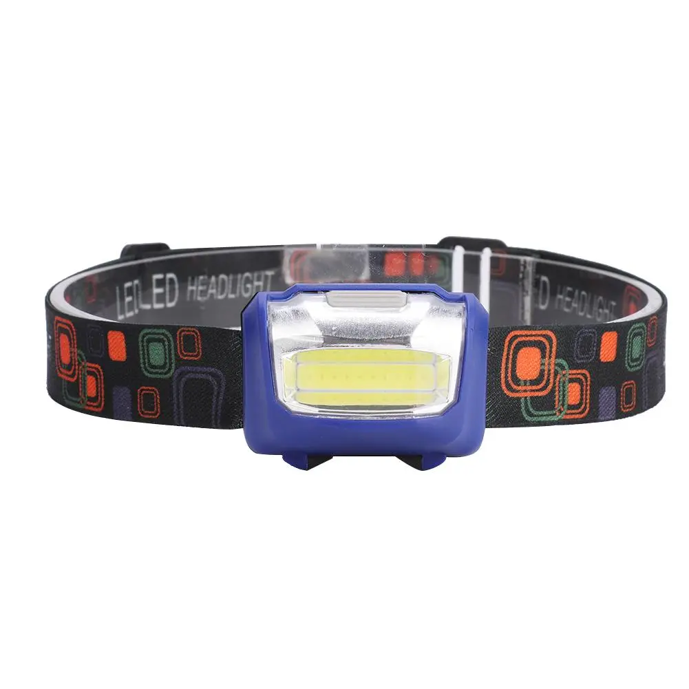 LED COB Outdoor Waterproof Headlight Head Lamp Camping Running Fishing Nigh Light (Blue)
