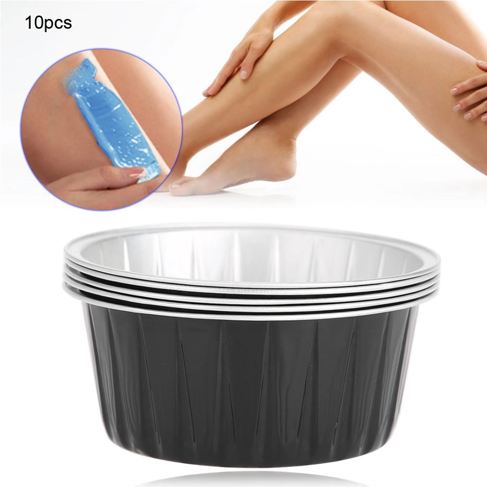 10pcs Hair Removal Tool Container Aluminum Foil Bowl Wax Bean Melting Wax Bowl