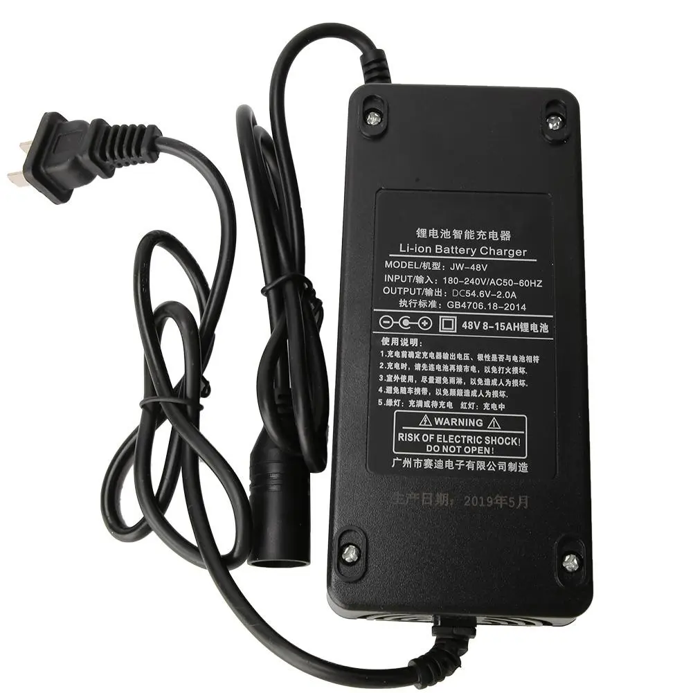 CN Plug 180-240V/AC50-60HZ Battery Intelligent Charger 48V 2A for Electric Bike Bicycle Scooter