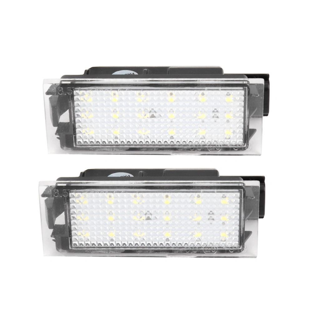 1 Pair 18 LED Car Lamp License Registration  Plate Light Fit for Renault Megane 2 Clio