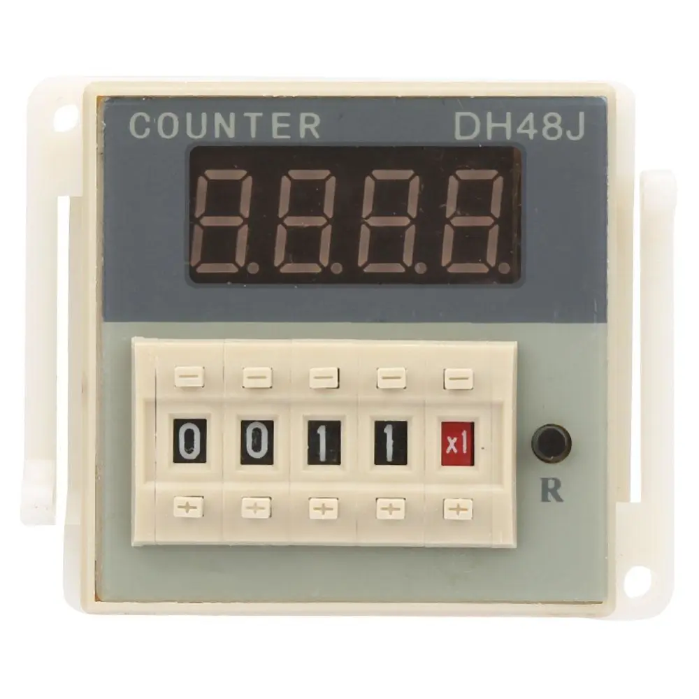 O111ROM DH48J-8 LCD Digital Electronic Counter 8 Pins Delay Time Relay 0-999900(110VAC)