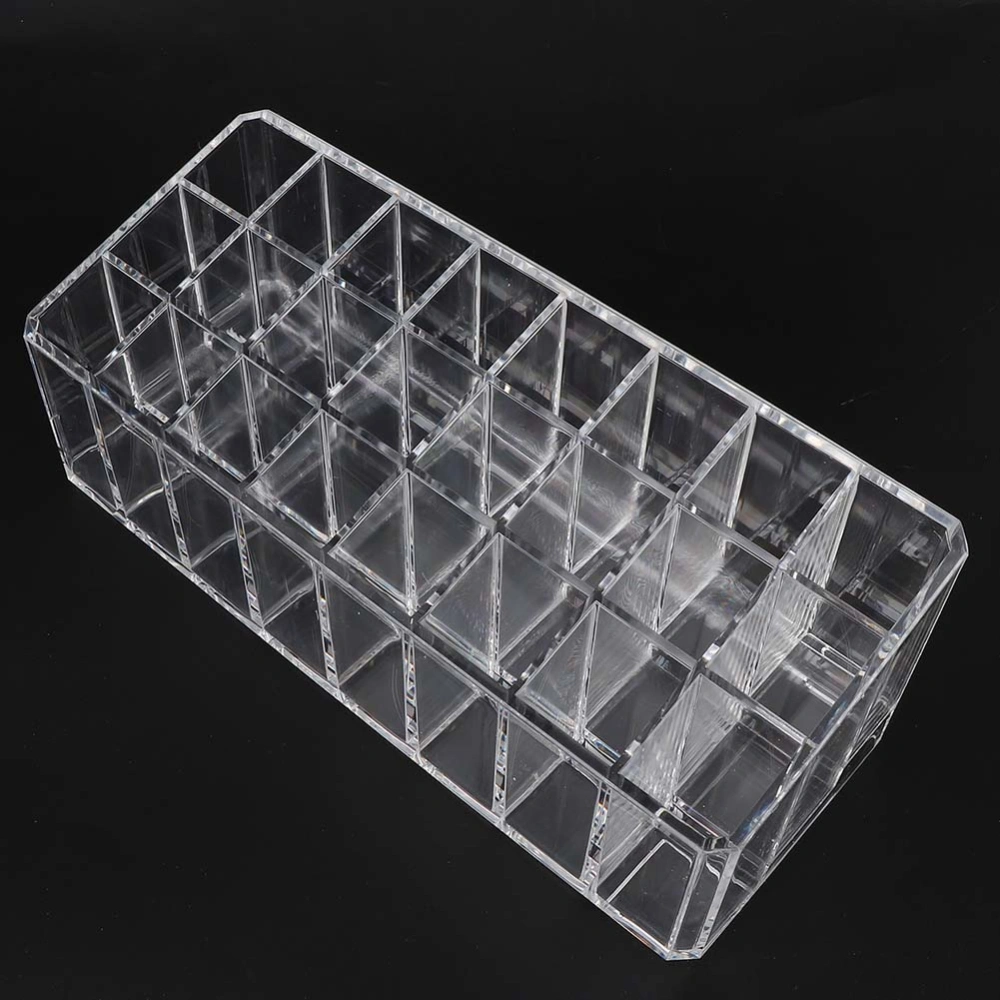 Transparent 24 Grids Deepened Thickened Lipstick Storage Case Lip Gloss Glaze Holder Organizer